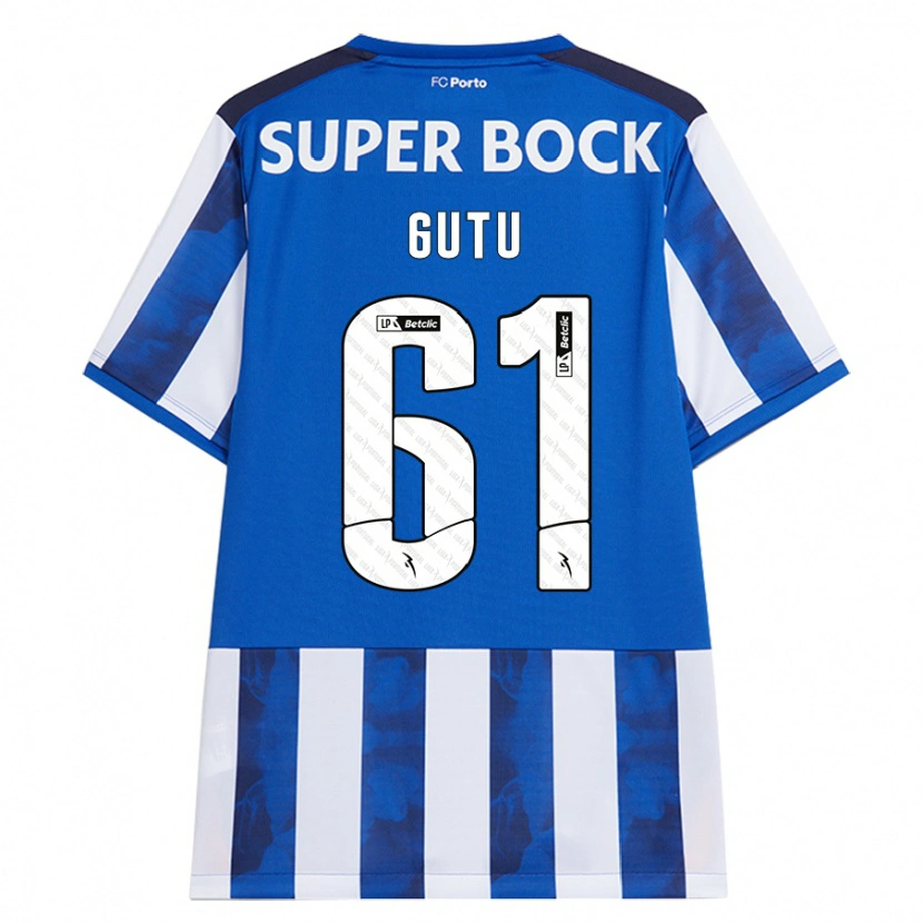Danxen Mujer Camiseta Denis Gutu #61 Azul Blanco 1ª Equipación 2024/25 La Camisa México