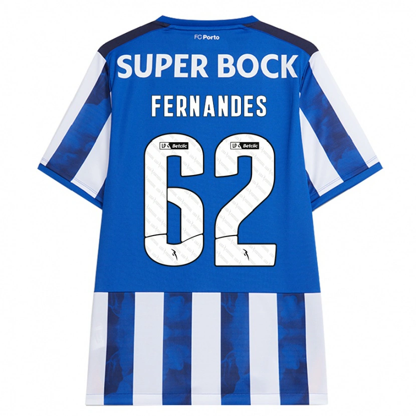 Danxen Mujer Camiseta Rodrigo Fernandes #62 Azul Blanco 1ª Equipación 2024/25 La Camisa México