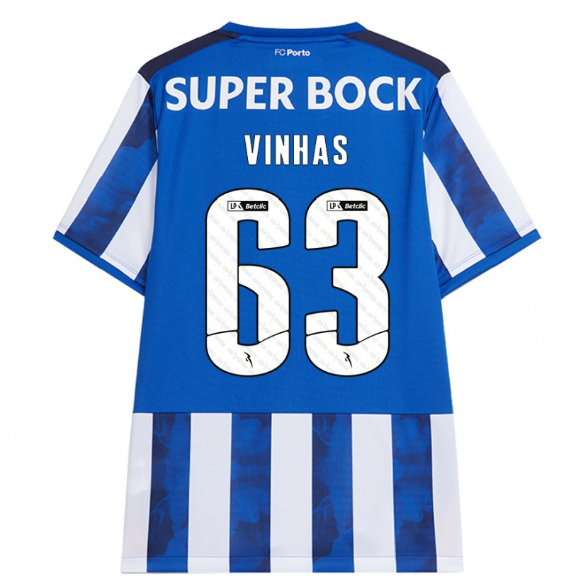 Danxen Mujer Camiseta David Vinhas #63 Azul Blanco 1ª Equipación 2024/25 La Camisa México