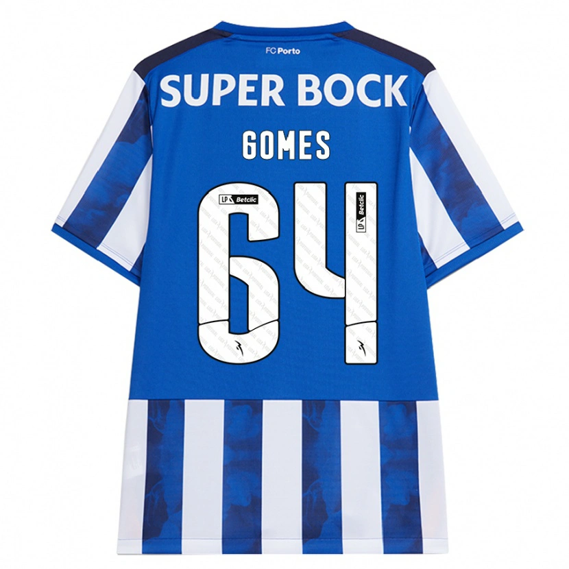 Danxen Mujer Camiseta Luís Gomes #64 Azul Blanco 1ª Equipación 2024/25 La Camisa México