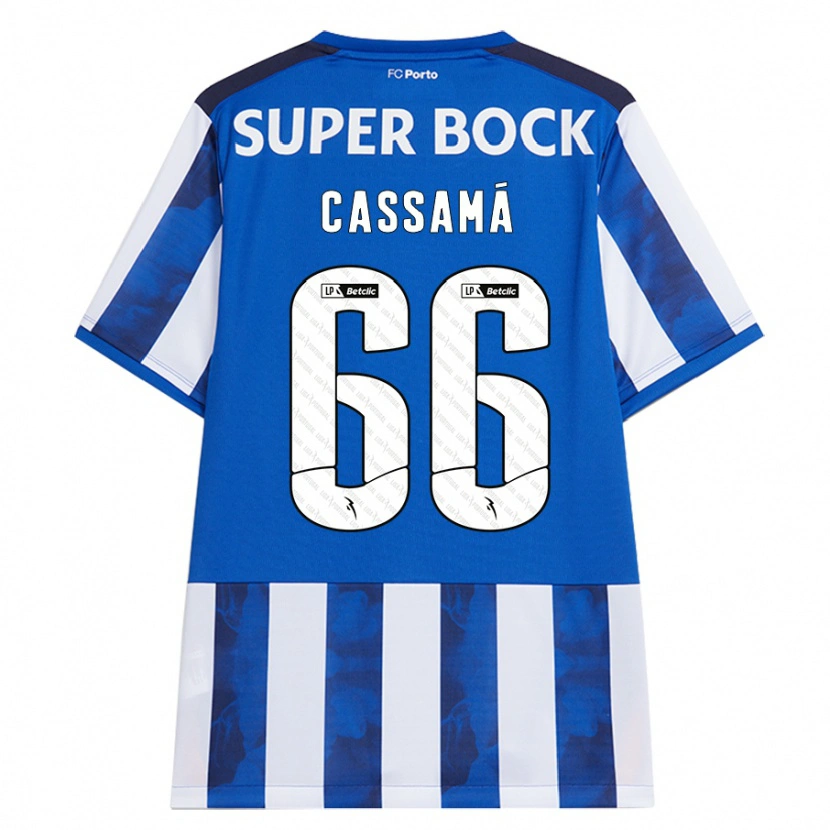 Danxen Mujer Camiseta Adramane Cassamá #66 Azul Blanco 1ª Equipación 2024/25 La Camisa México