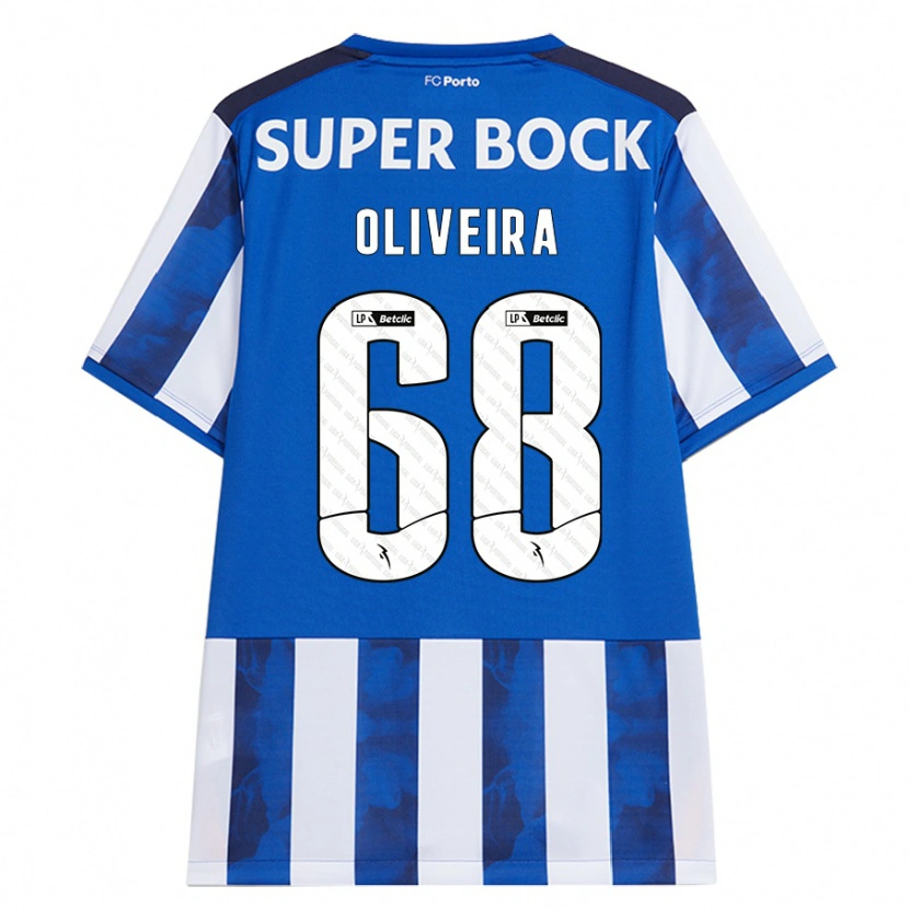 Danxen Mujer Camiseta André Oliveira #68 Azul Blanco 1ª Equipación 2024/25 La Camisa México