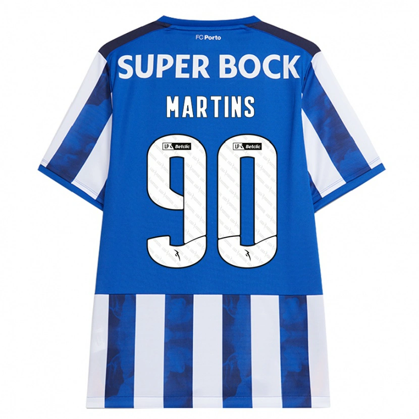 Danxen Mujer Camiseta Gil Martins #90 Azul Blanco 1ª Equipación 2024/25 La Camisa México