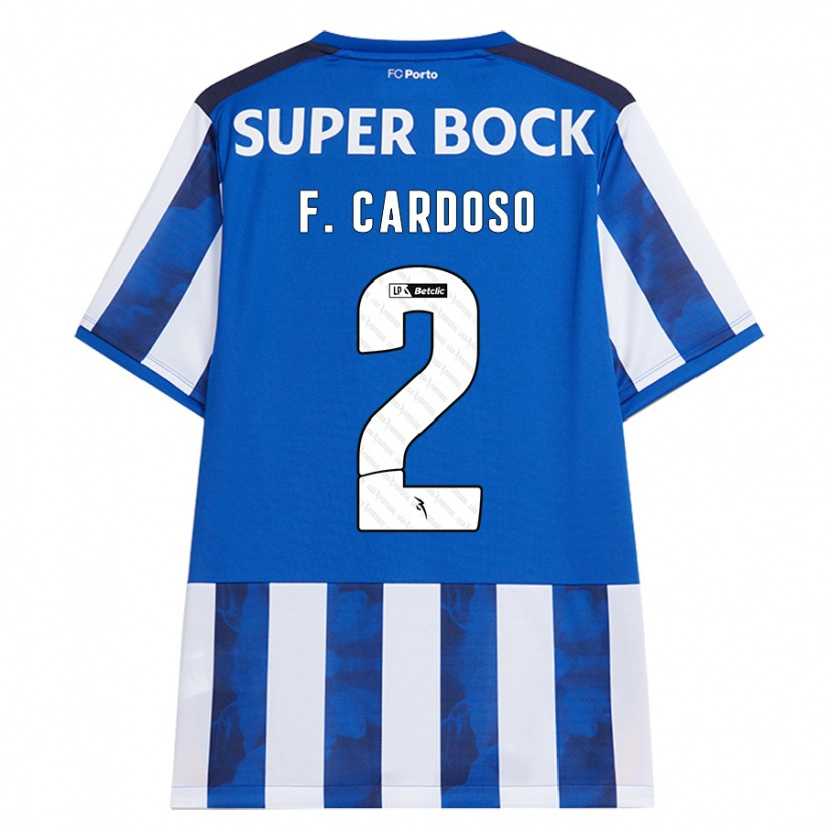 Danxen Mujer Camiseta Fábio Cardoso #2 Azul Blanco 1ª Equipación 2024/25 La Camisa México