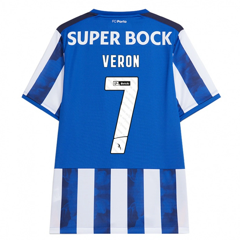 Danxen Mujer Camiseta Gabriel Veron #7 Azul Blanco 1ª Equipación 2024/25 La Camisa México