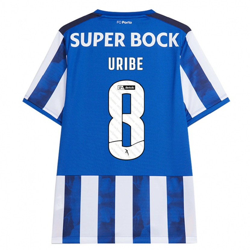Danxen Mujer Camiseta Mateus Uribe #8 Azul Blanco 1ª Equipación 2024/25 La Camisa México