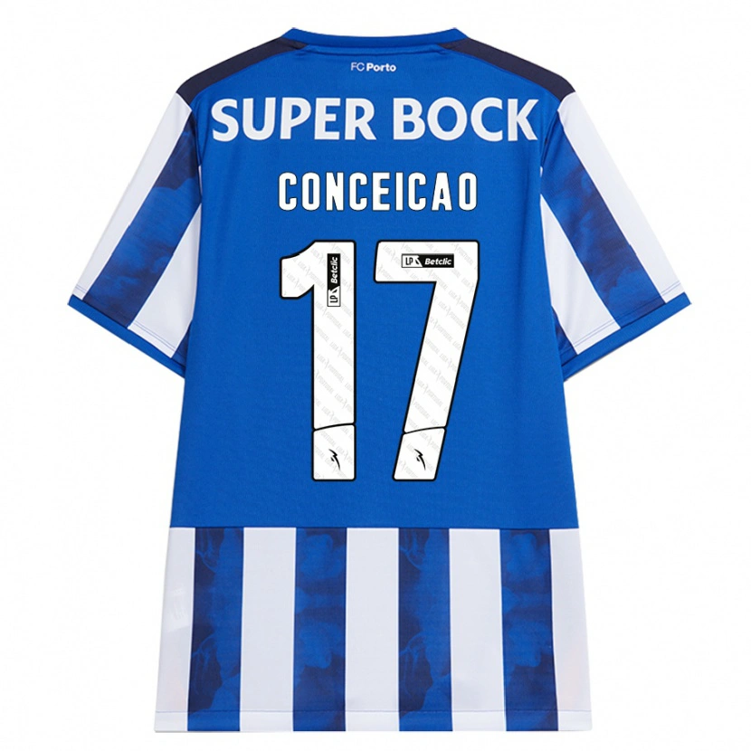 Danxen Mujer Camiseta Rodrigo Conceicao #17 Azul Blanco 1ª Equipación 2024/25 La Camisa México