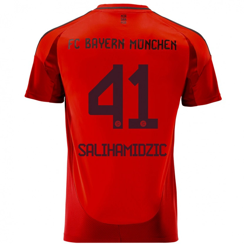 Danxen Mujer Camiseta Nick Salihamidzic #41 Rojo 1ª Equipación 2024/25 La Camisa México