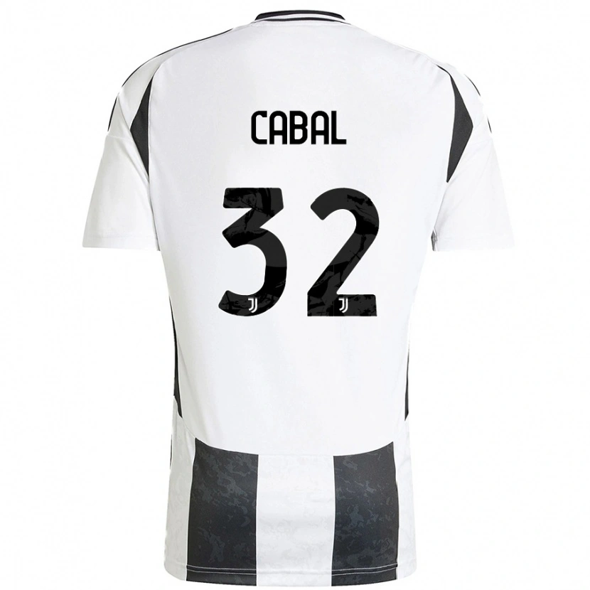 Danxen Mujer Camiseta Juan Cabal #32 Blanco Negro 1ª Equipación 2024/25 La Camisa México