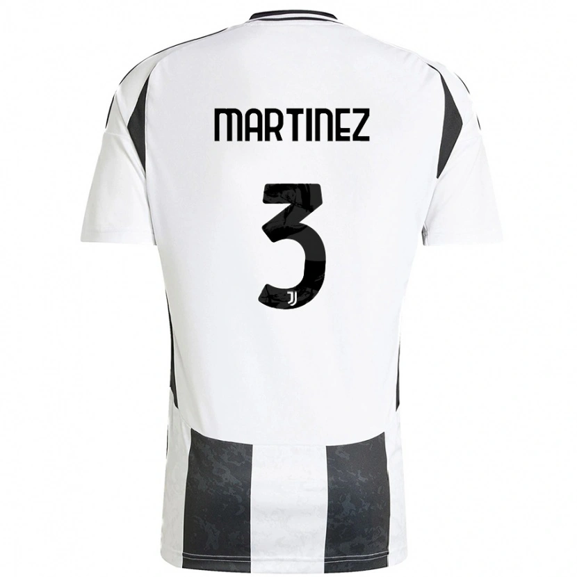 Danxen Mujer Camiseta Bruno Martinez #3 Blanco Negro 1ª Equipación 2024/25 La Camisa México
