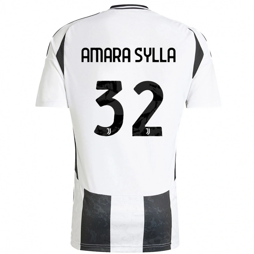 Danxen Mujer Camiseta Idris Amara Sylla #32 Blanco Negro 1ª Equipación 2024/25 La Camisa México
