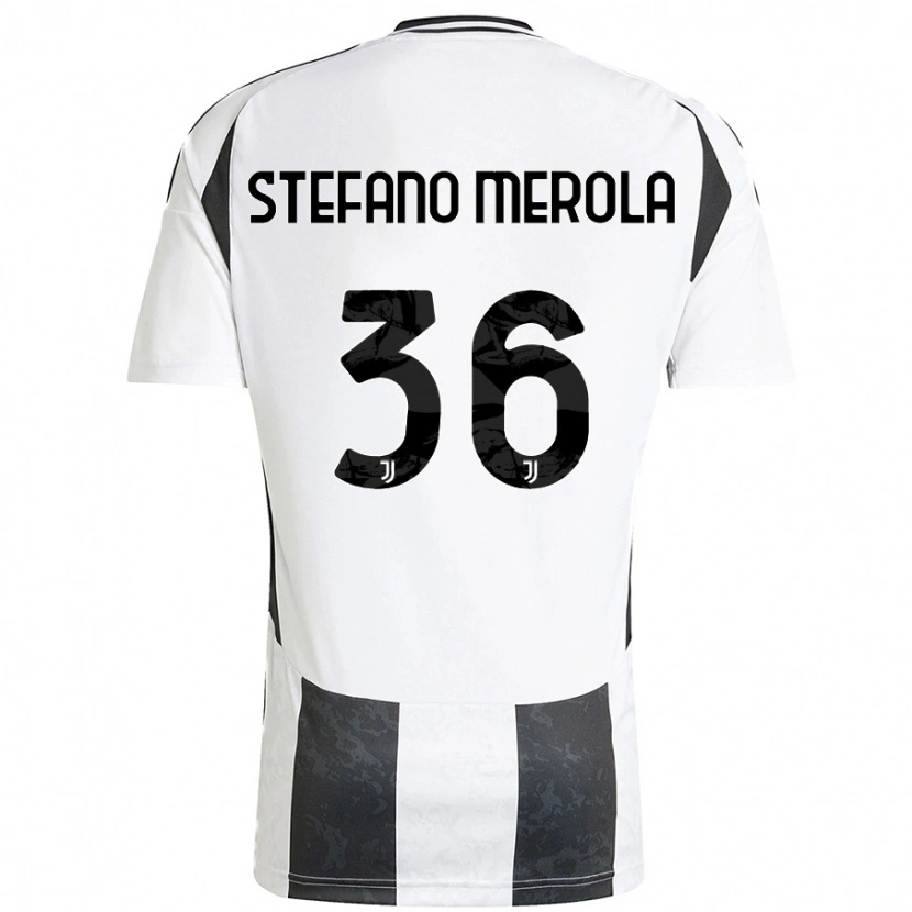 Danxen Mujer Camiseta Antonio Stefano Merola #36 Blanco Negro 1ª Equipación 2024/25 La Camisa México