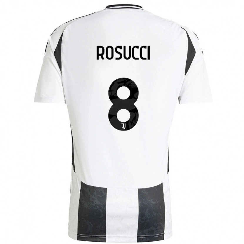 Danxen Mujer Camiseta Martina Rosucci #8 Blanco Negro 1ª Equipación 2024/25 La Camisa México