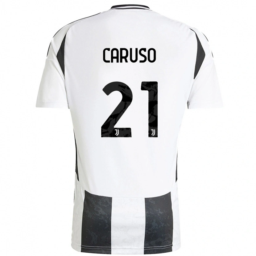 Danxen Mujer Camiseta Arianna Caruso #21 Blanco Negro 1ª Equipación 2024/25 La Camisa México
