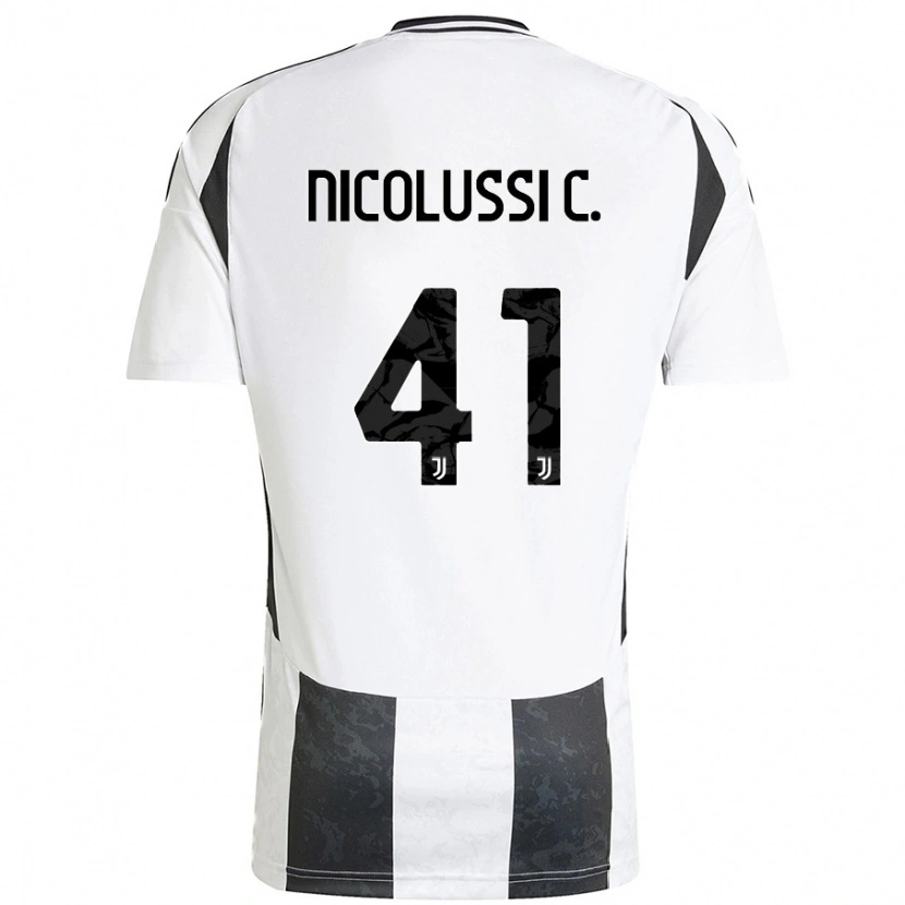 Danxen Mujer Camiseta Hans Nicolussi Caviglia #41 Blanco Negro 1ª Equipación 2024/25 La Camisa México