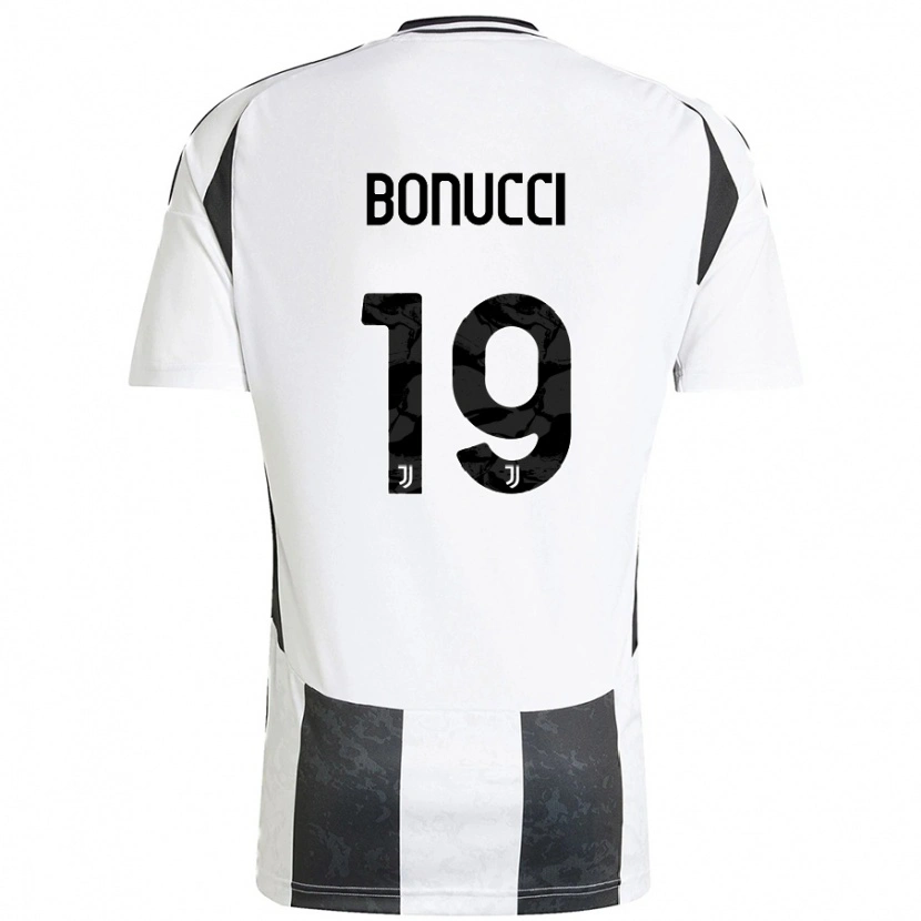 Danxen Mujer Camiseta Leonardo Bonucci #19 Blanco Negro 1ª Equipación 2024/25 La Camisa México