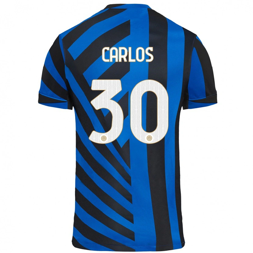 Danxen Mujer Camiseta Carlos Augusto #30 Azul Negro 1ª Equipación 2024/25 La Camisa México