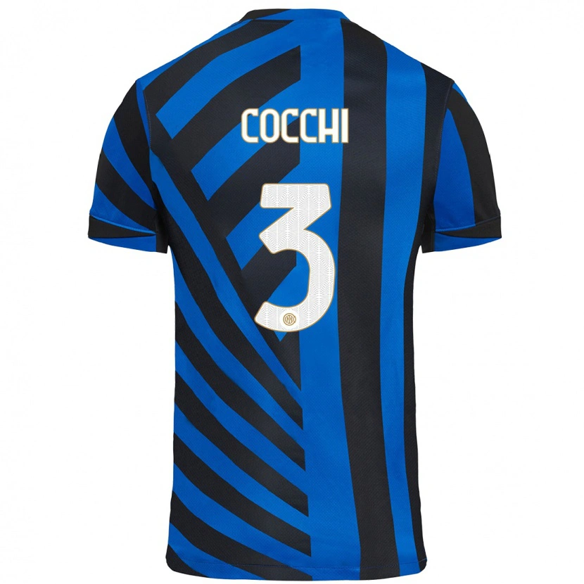 Danxen Mujer Camiseta Matteo Cocchi #3 Azul Negro 1ª Equipación 2024/25 La Camisa México