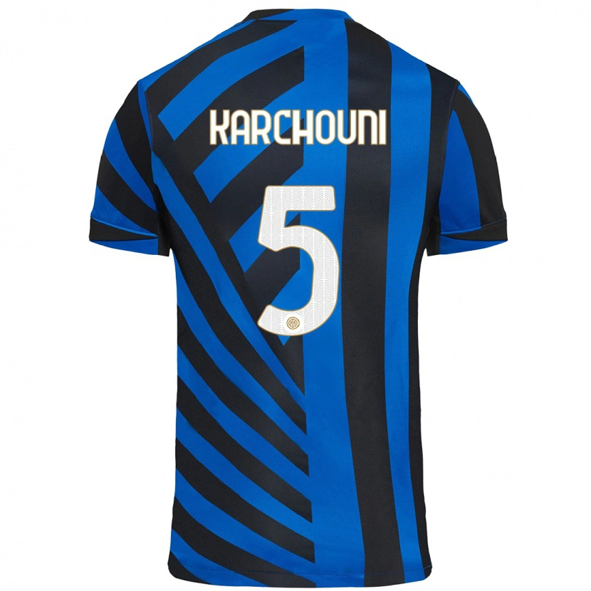 Danxen Mujer Camiseta Ghoutia Karchouni #5 Azul Negro 1ª Equipación 2024/25 La Camisa México