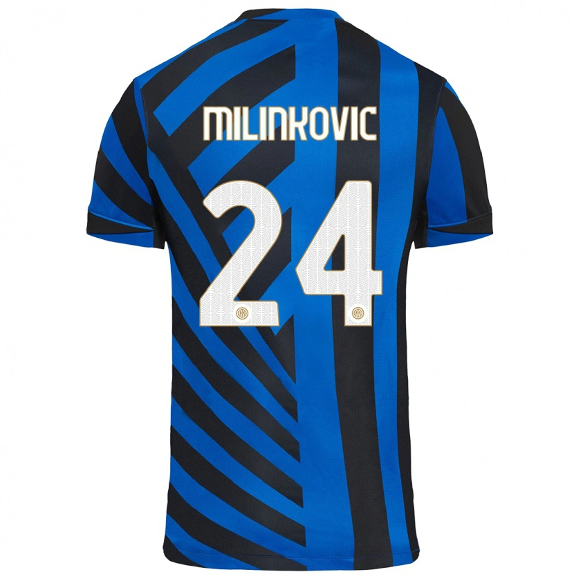 Danxen Mujer Camiseta Marija Milinković #24 Azul Negro 1ª Equipación 2024/25 La Camisa México