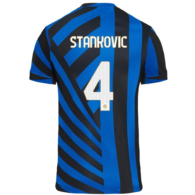 Danxen Mujer Camiseta Aleksandar Stankovic #4 Azul Negro 1ª Equipación 2024/25 La Camisa México