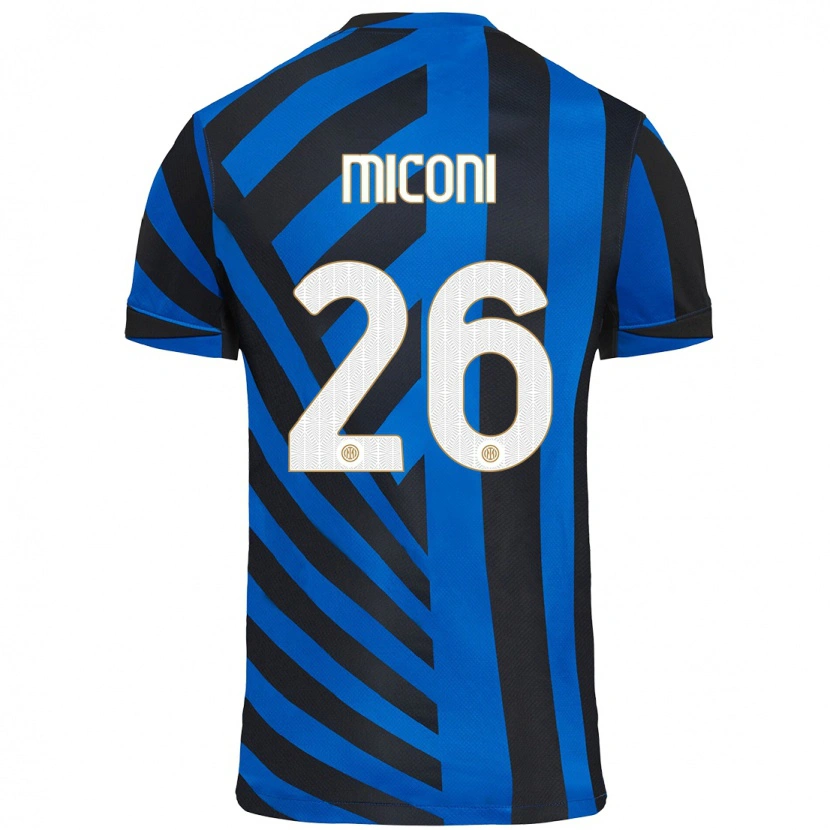 Danxen Mujer Camiseta Riccardo Miconi #26 Azul Negro 1ª Equipación 2024/25 La Camisa México