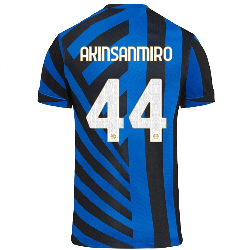Danxen Mujer Camiseta Ebenezer Akinsanmiro #44 Azul Negro 1ª Equipación 2024/25 La Camisa México