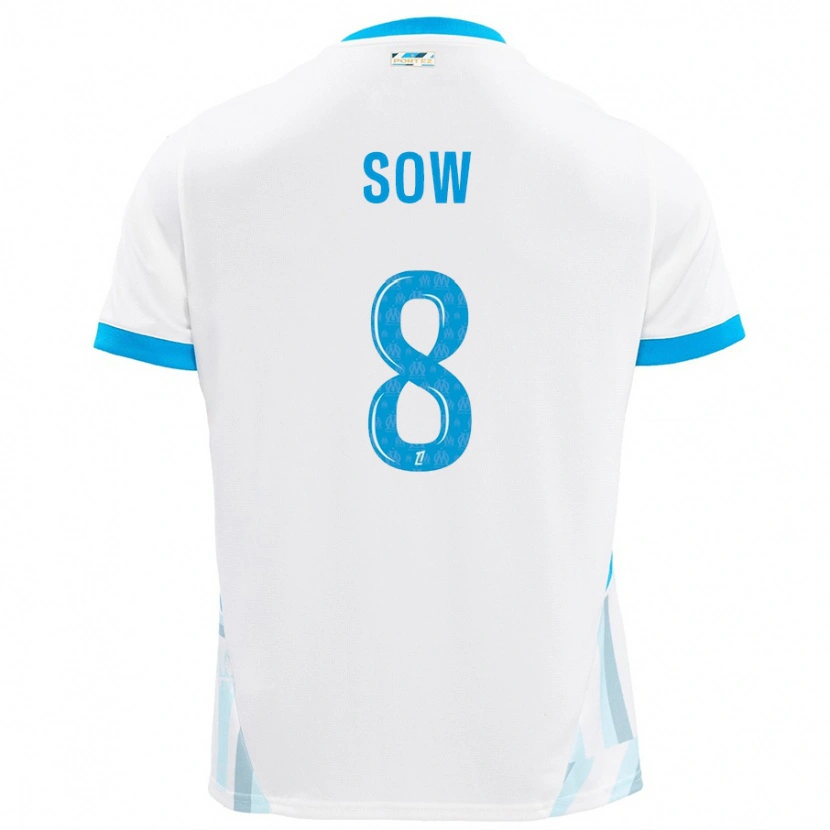 Danxen Mujer Camiseta Mbayang Sow #8 Blanco Azul Cielo 1ª Equipación 2024/25 La Camisa México