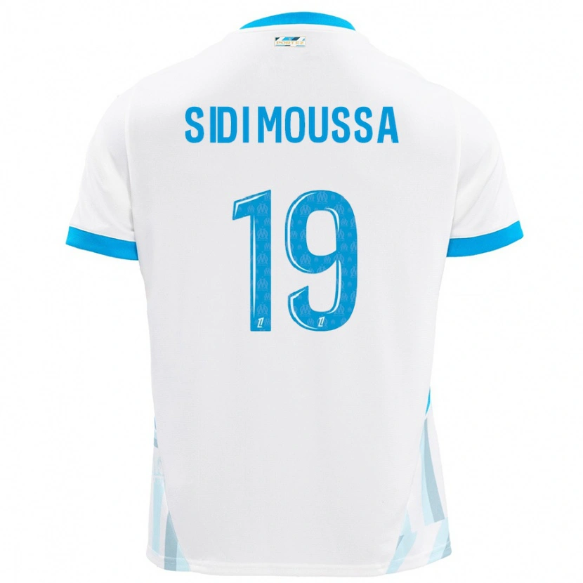 Danxen Mujer Camiseta Salima Sidi Moussa #19 Blanco Azul Cielo 1ª Equipación 2024/25 La Camisa México
