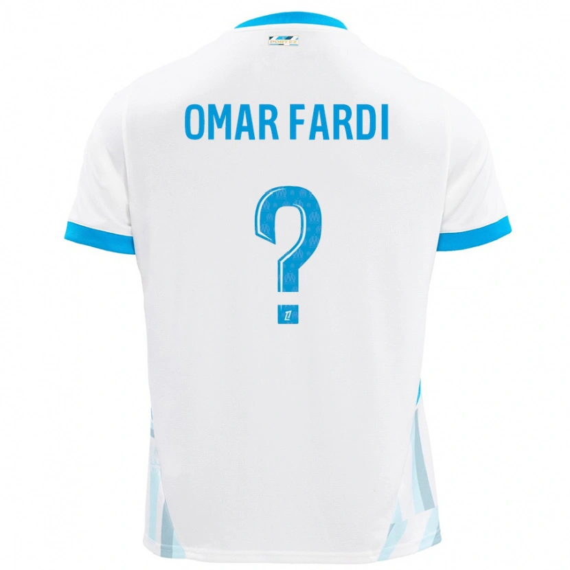 Danxen Mujer Camiseta El Omar Fardi #0 Blanco Azul Cielo 1ª Equipación 2024/25 La Camisa México