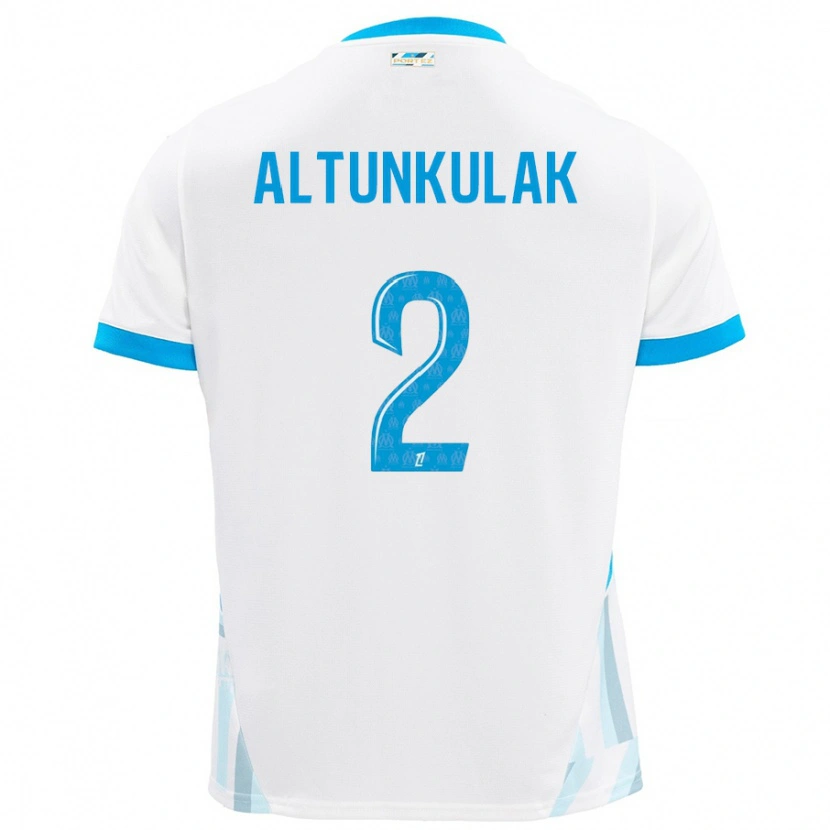 Danxen Mujer Camiseta Selen Altunkulak #2 Blanco Azul Cielo 1ª Equipación 2024/25 La Camisa México