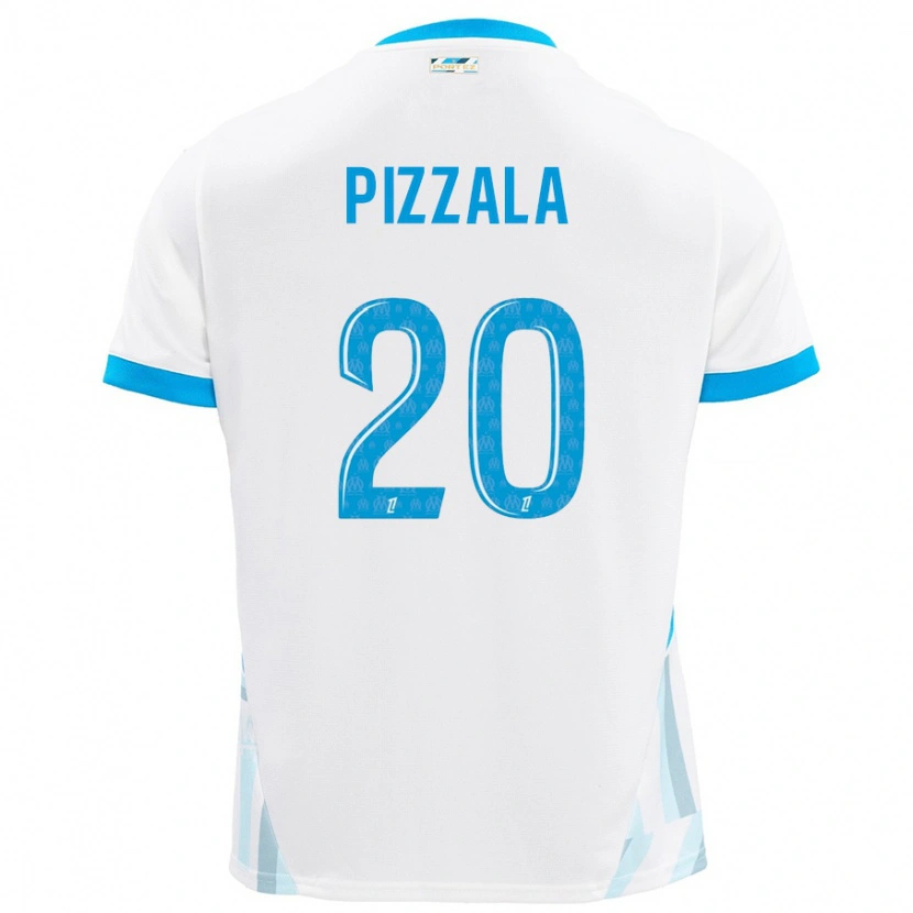 Danxen Mujer Camiseta Caroline Pizzala #20 Blanco Azul Cielo 1ª Equipación 2024/25 La Camisa México
