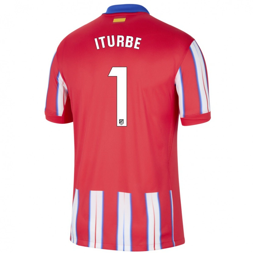 Danxen Mujer Camiseta Alejandro Iturbe #1 Rojo Blanco Azul 1ª Equipación 2024/25 La Camisa México