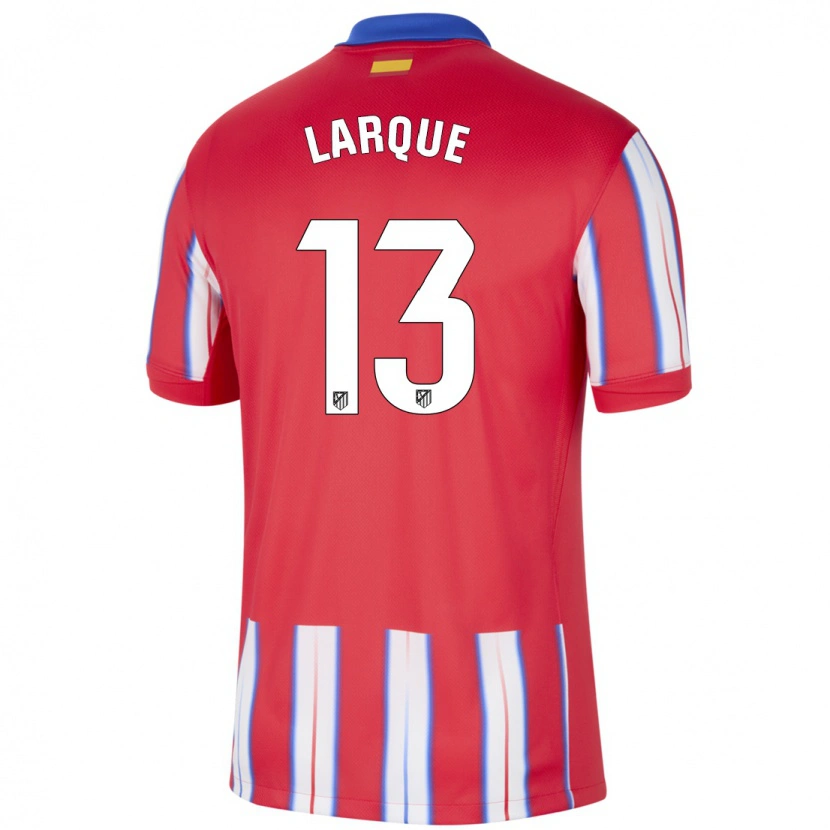 Danxen Mujer Camiseta Patricia Larqué #13 Rojo Blanco Azul 1ª Equipación 2024/25 La Camisa México