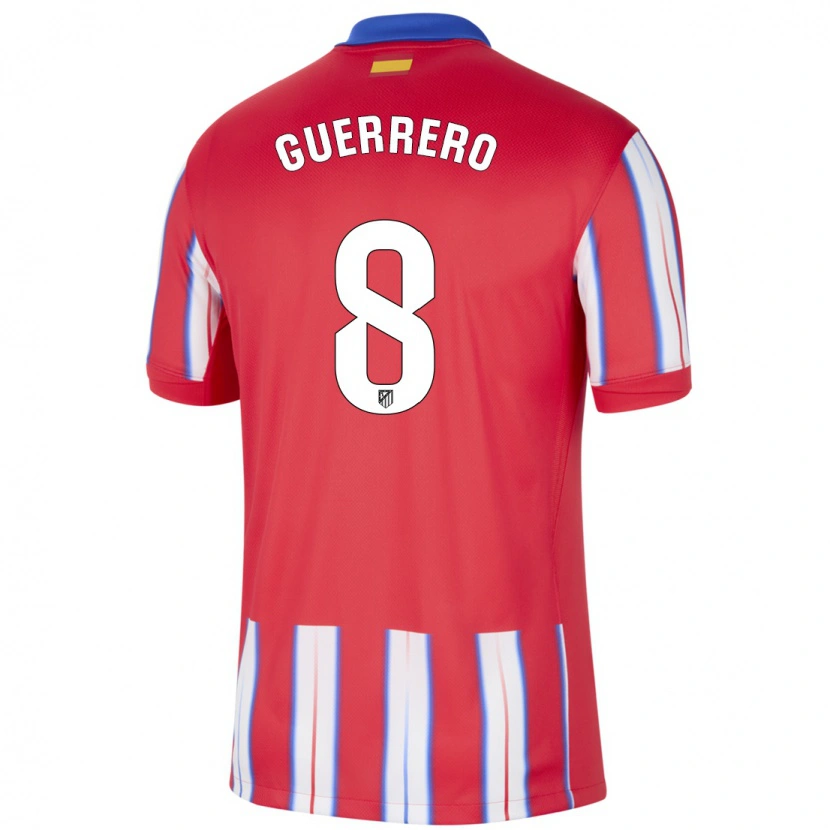 Danxen Mujer Camiseta Irene Guerrero #8 Rojo Blanco Azul 1ª Equipación 2024/25 La Camisa México
