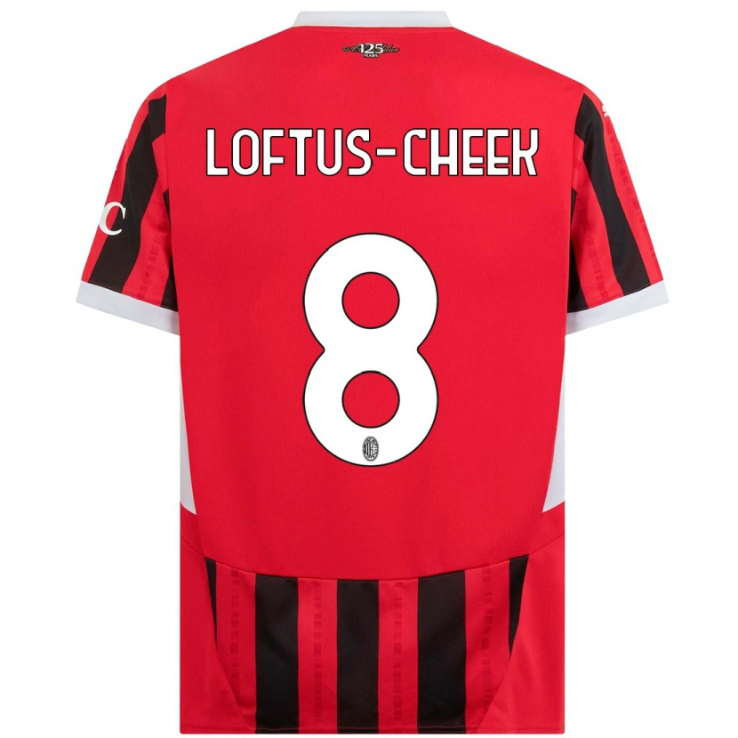Danxen Mujer Camiseta Ruben Loftus-Cheek #8 Rojo Negro 1ª Equipación 2024/25 La Camisa México