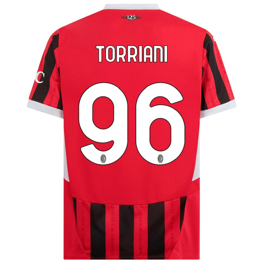 Danxen Mujer Camiseta Lorenzo Torriani #96 Rojo Negro 1ª Equipación 2024/25 La Camisa México