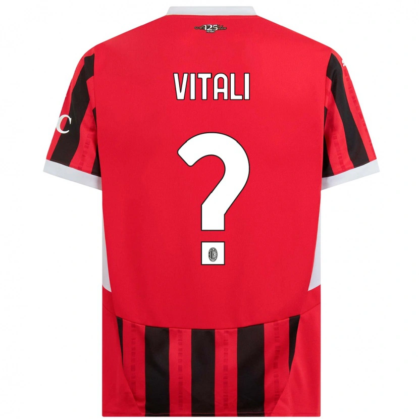 Danxen Mujer Camiseta Michael Vitali #0 Rojo Negro 1ª Equipación 2024/25 La Camisa México