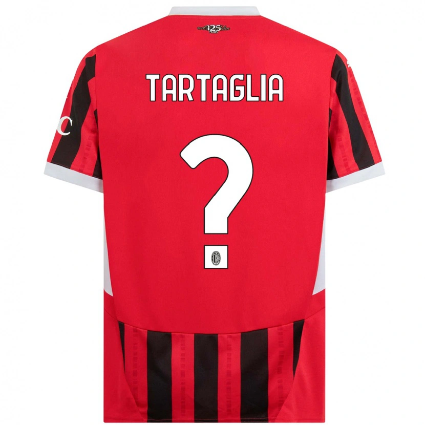 Danxen Mujer Camiseta Edoardo Tartaglia #0 Rojo Negro 1ª Equipación 2024/25 La Camisa México