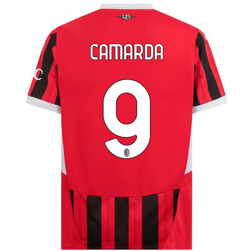 Danxen Mujer Camiseta Francesco Camarda #9 Rojo Negro 1ª Equipación 2024/25 La Camisa México