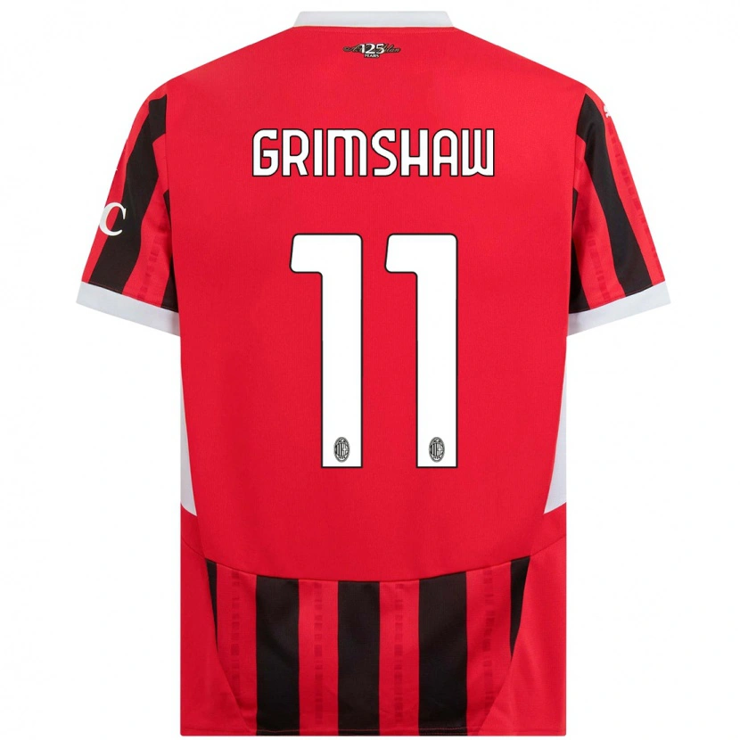 Danxen Mujer Camiseta Christy Grimshaw #11 Rojo Negro 1ª Equipación 2024/25 La Camisa México