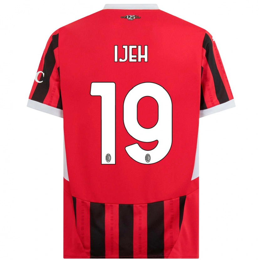 Danxen Mujer Camiseta Evelyn Ijeh #19 Rojo Negro 1ª Equipación 2024/25 La Camisa México