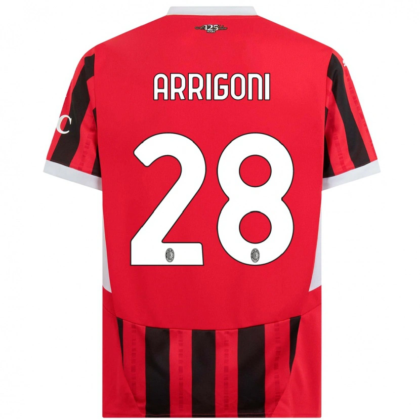 Danxen Mujer Camiseta Giorgia Arrigoni #28 Rojo Negro 1ª Equipación 2024/25 La Camisa México