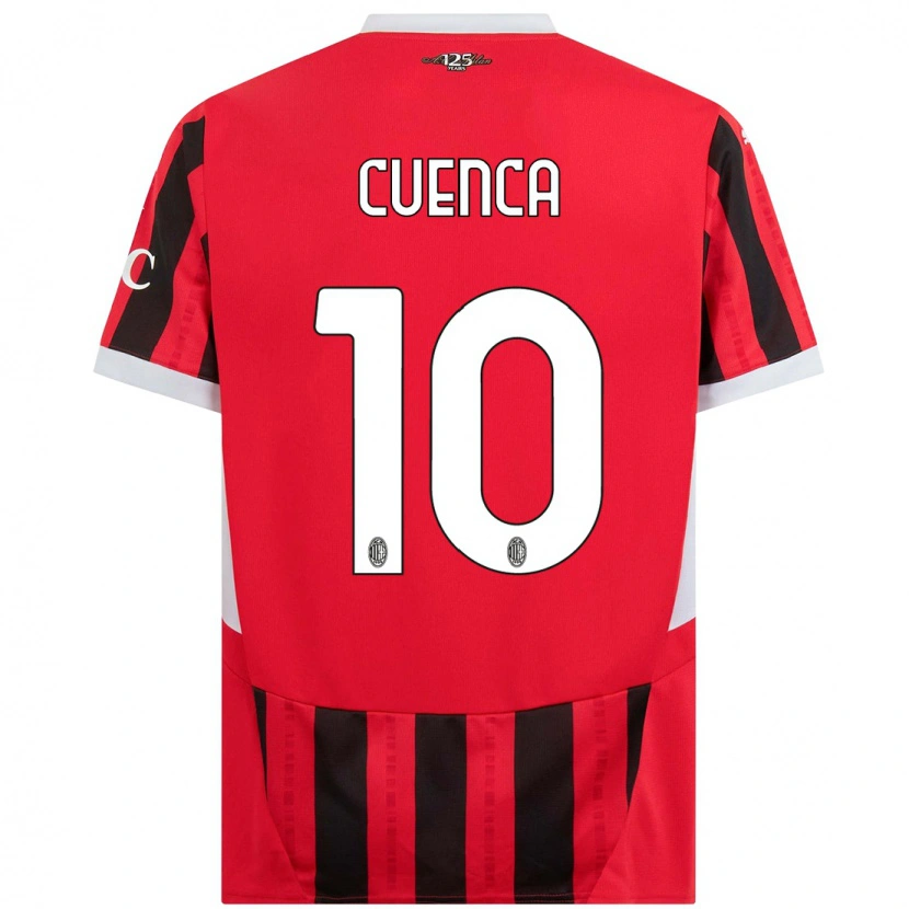 Danxen Mujer Camiseta Hugo Cuenca #10 Rojo Negro 1ª Equipación 2024/25 La Camisa México
