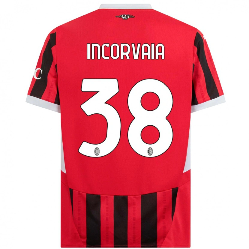 Danxen Mujer Camiseta Giovanni Incorvaia #38 Rojo Negro 1ª Equipación 2024/25 La Camisa México