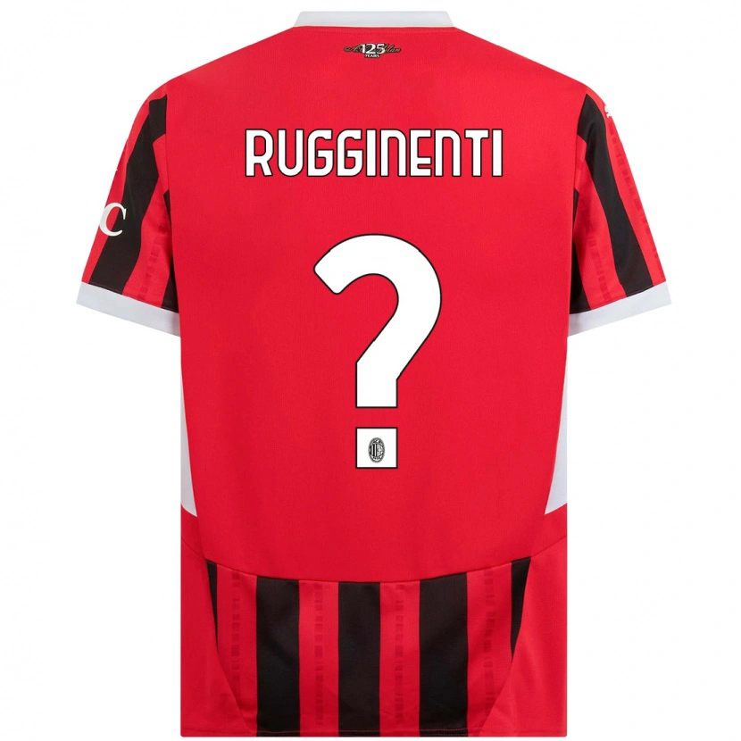 Danxen Mujer Camiseta Omar Rugginenti #0 Rojo Negro 1ª Equipación 2024/25 La Camisa México