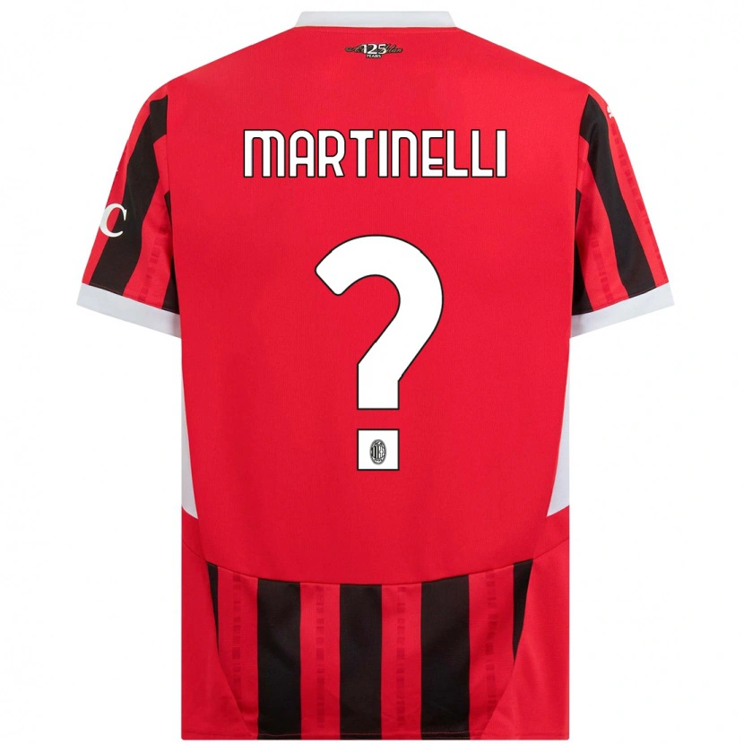 Danxen Mujer Camiseta Riccardo Martinelli #0 Rojo Negro 1ª Equipación 2024/25 La Camisa México