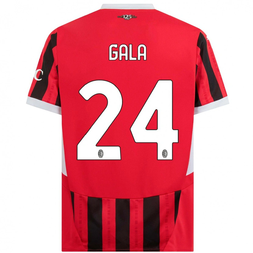 Danxen Mujer Camiseta Antonio Gala #24 Rojo Negro 1ª Equipación 2024/25 La Camisa México