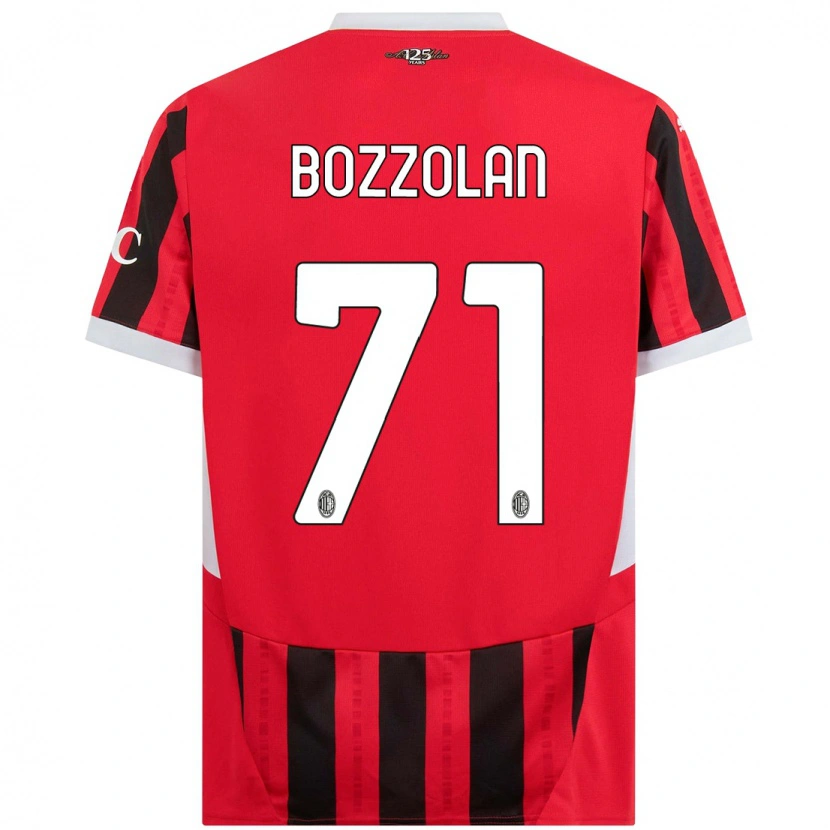 Danxen Mujer Camiseta Andrea Bozzolan #71 Rojo Negro 1ª Equipación 2024/25 La Camisa México