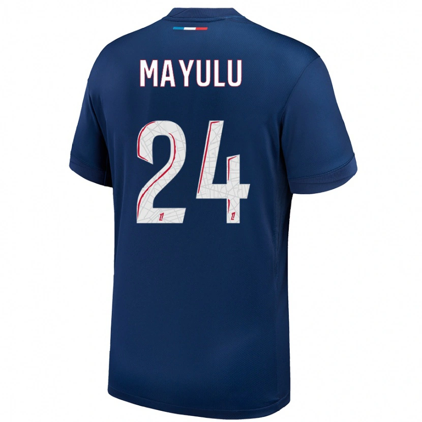 Danxen Mujer Camiseta Senny Mayulu #24 Azul Marino Blanco 1ª Equipación 2024/25 La Camisa México